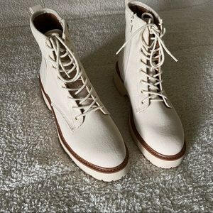 Steve (Madden Girl) Beige Combat Boots